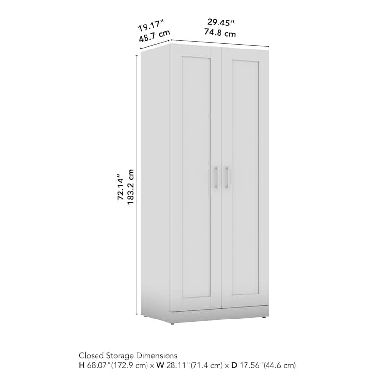 Hampton Heights 30W Tall Storage Cabinet with Doors by Bush Furniture