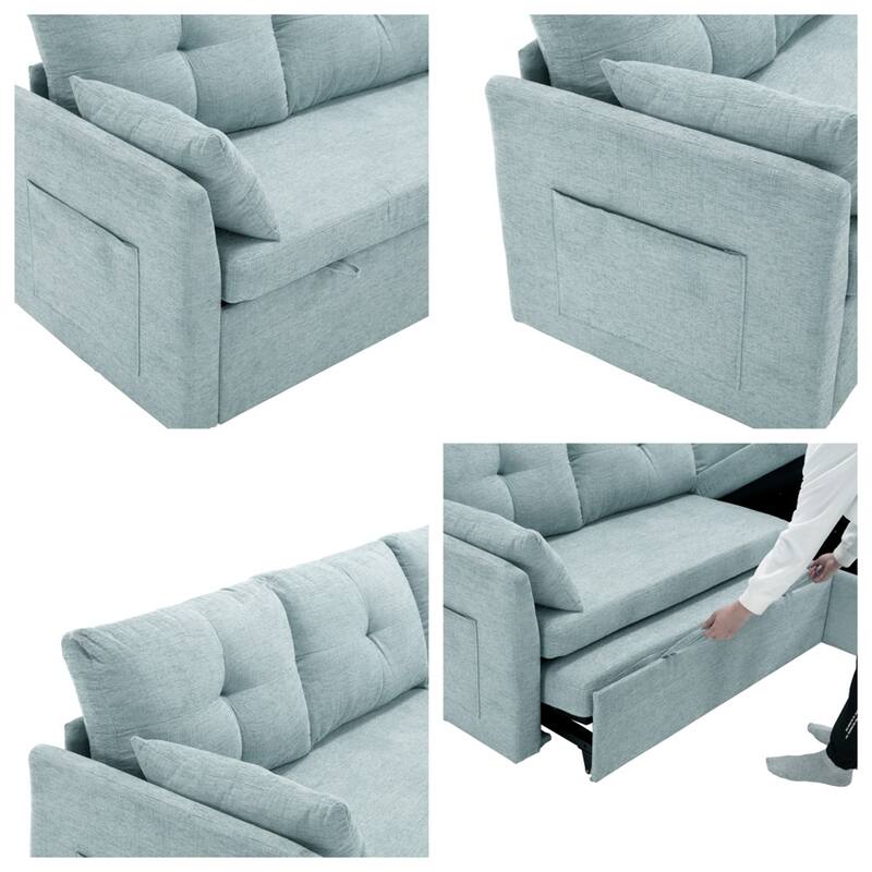 L Shaped Modular Sectional Sofa w/ Reversible Chaise and Storage Seat