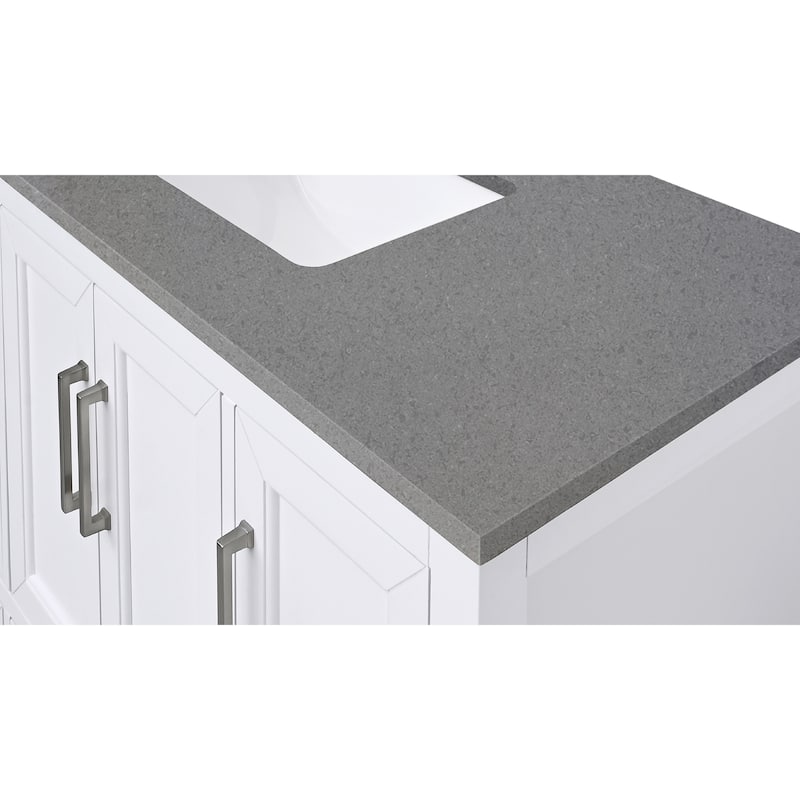 Avanity Quartz Vanity Top with Rectangular Undermount Sinks