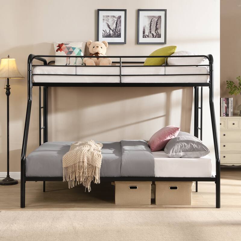 Twin Over FULL Metal Bunk Bed , No Box Spring Needed, Large Under Bed Storage, Easy Assemble