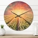 preview thumbnail 1 of 6, Designart 'Blooming White Tulips' Oversized Traditional Wall CLock 23 in. wide x 23 in. high