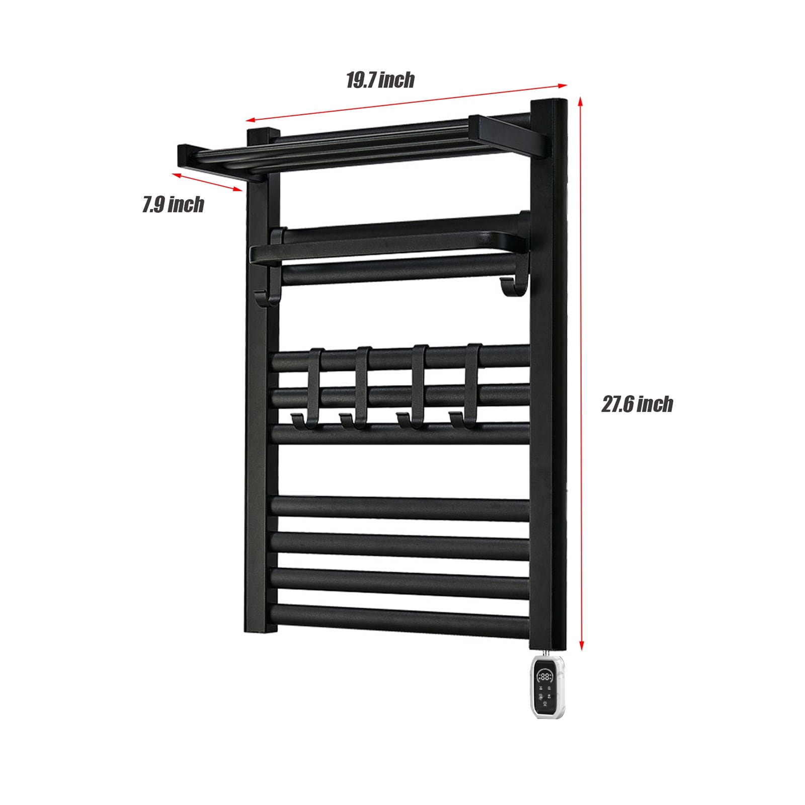 10 Bar Towel Warmer Rack Plug in Wall Mounted Rack 27.6 19.7 7.9 inches On Sale Bed Bath Beyond 36301654