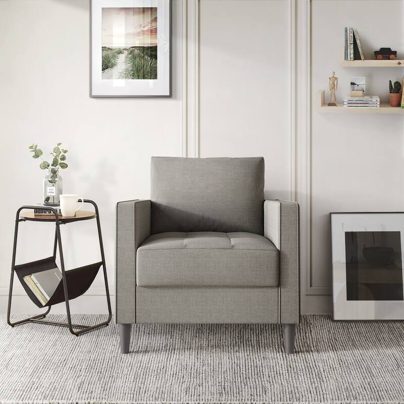 CraftPorch Contemporary Minimalist Linen Upholstered 3-Piece Living Room Set