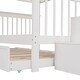 preview thumbnail 7 of 13, Stairway Full-Over-Full Bunk Kids Bed with Twin Trundle,Guardrail