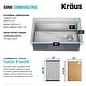 preview thumbnail 23 of 22, KRAUS Kore Workstation Drop-In Stainless Steel Kitchen Sink