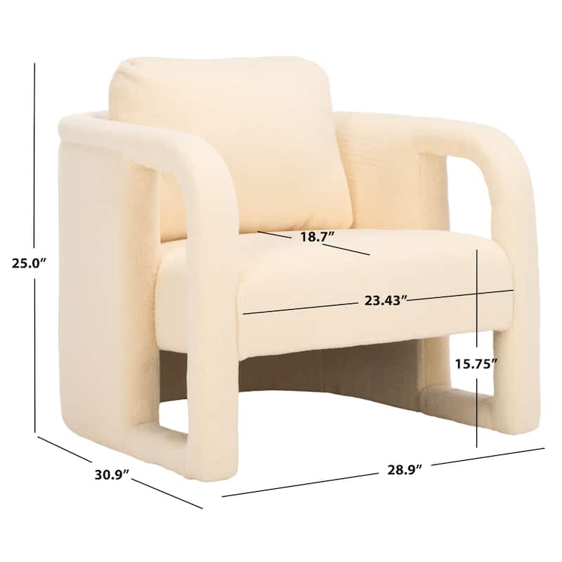 SAFAVIEH Leonie Accent Chair - 29" W x 31" D x 25" H - 29"W x 31"D x 25"H