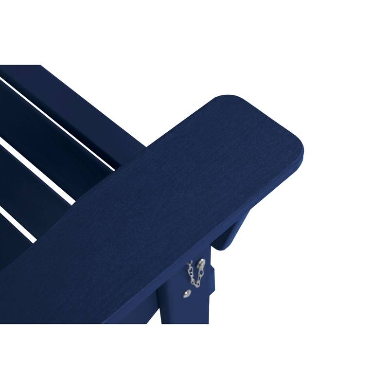 Adirondack Chair Set with Side Table, Folding Adirondack Chairs with Cup Holder, Outdoor Lounge Chairs, 3-Piece