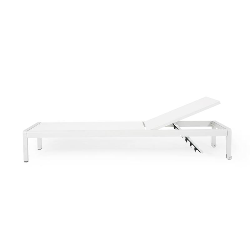 Cape Coral Outdoor Aluminum Chaise Lounge (Set of 2) by Christopher