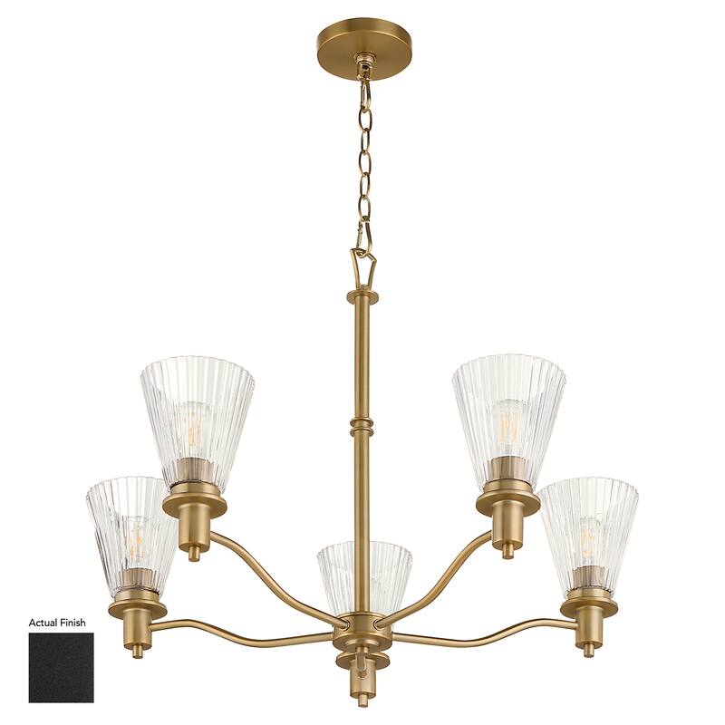 Quorum International 6803-5 Lawton 5 Light 28" Wide Chandelier with