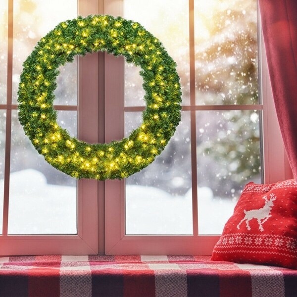 Outdoor lighted christmas wreath cordless store