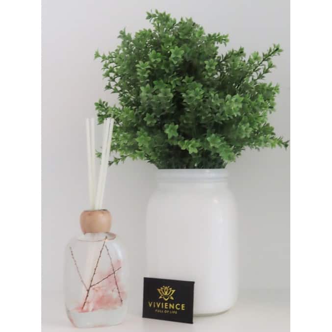 Lily of the Valley Scent Preserved Flower Reed Diffuser - 3"L x 1.5"W x 5.5"H