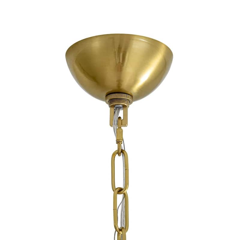 1-Light Mid-century Modern Rippled Glass Globe Single Pendant