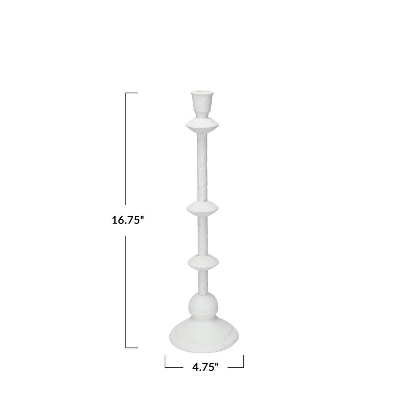 Metal Taper Candle Holder in Sand Finish