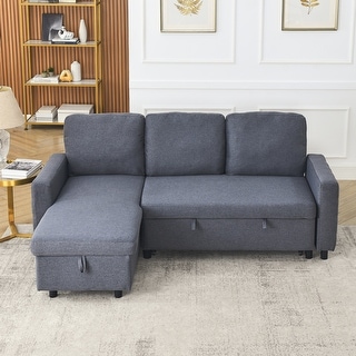 L-Shaped Convertible Sofa Bed with Storage Chaise for Maximum Comfort ...