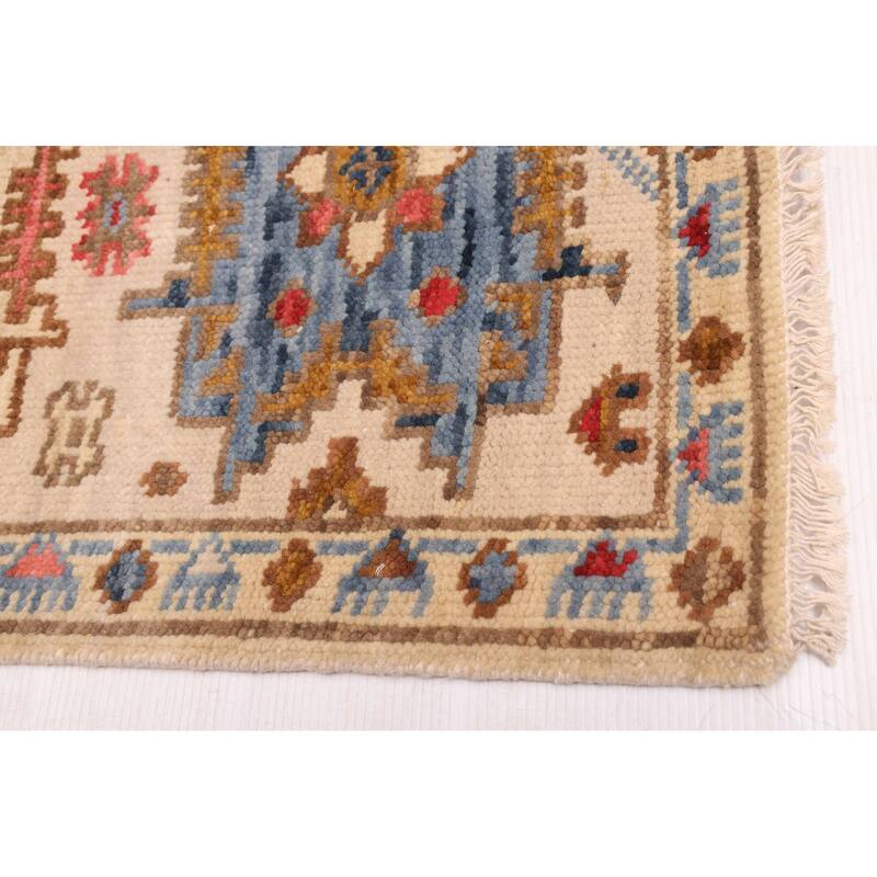 ECARPETGALLERY Hand-knotted Modern Oushak Cream Wool Rug - 5'3 x 8'1