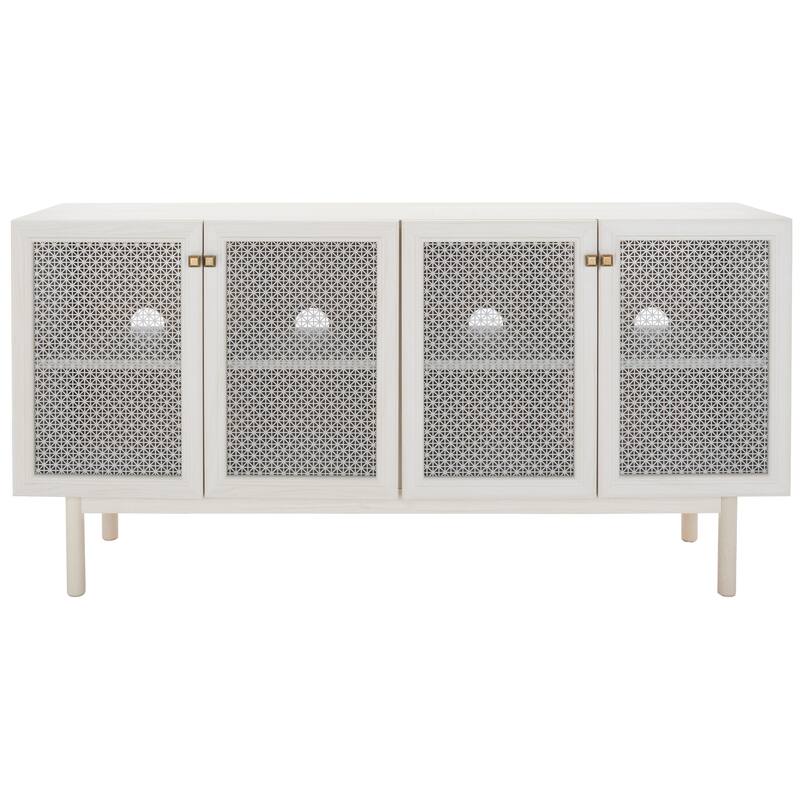 SAFAVIEH Home Piran 63-inch 4 Door 2 Shelf Media Stand. - 63"Wx16"Dx32"H