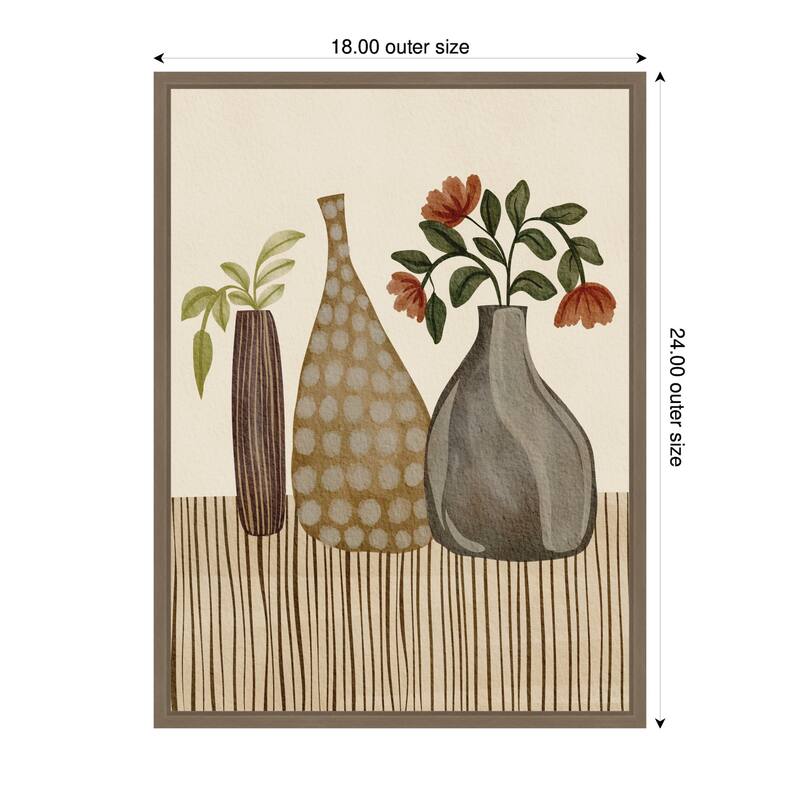 Kate and Laurel Rustic Stilllife l by Nikita Jariwala Framed Canvas Wall Art Print