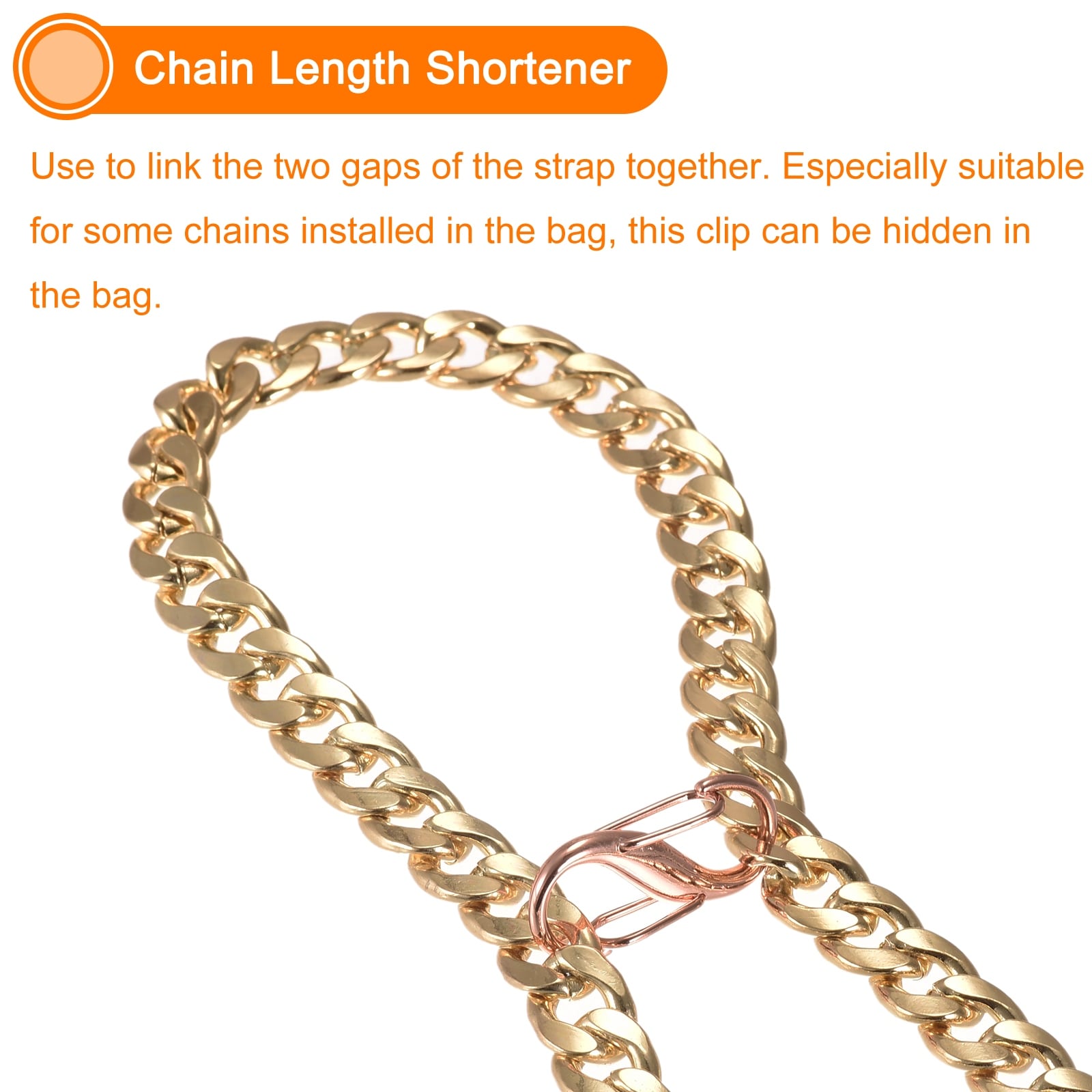 Adjustable Metal Buckle, 6Pcs 27x13mm Chain Shortener Bag Strap Clasp, Rose  Gold - Rose Gold - 27mm x 13mm - Bed Bath & Beyond - 36337055