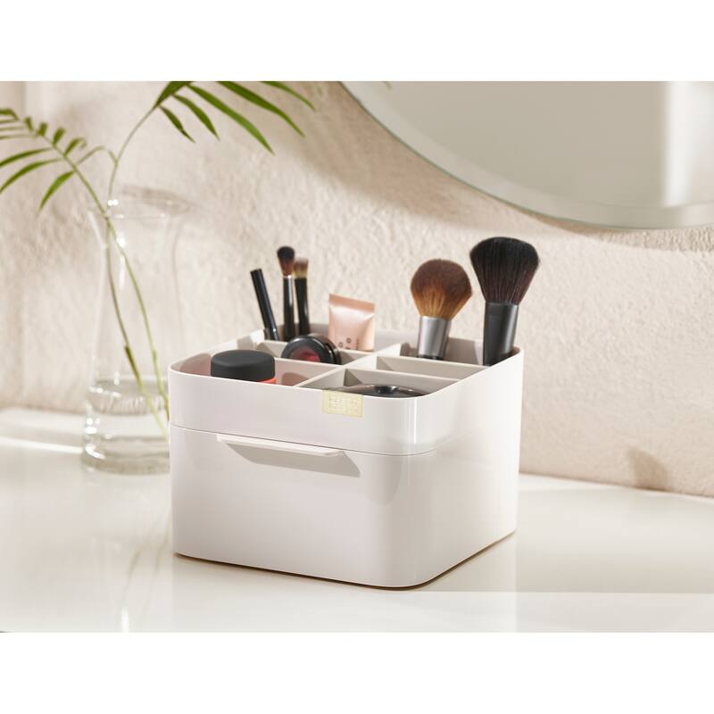 Joseph Joseph Viva Cosmetic Makeup Organizer with Drawer - Shell