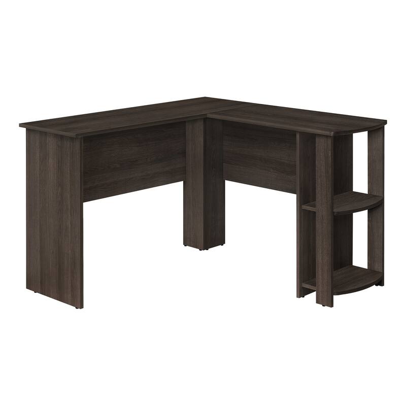 Computer Desk, Home Office, Corner, Storage Shelves