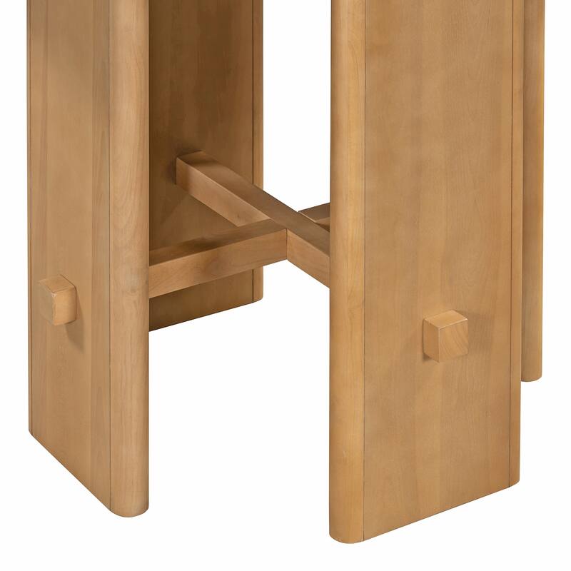 5-Piece Round Dining Table Set for 4, Kitchen Table Set with 4 Wood Upholstered Chairs for Dining Room