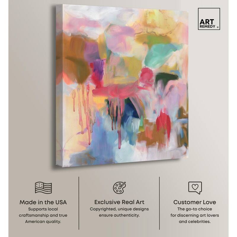 Art with Bold Colors Canvas by Art Remedy, Gallery Wrapped