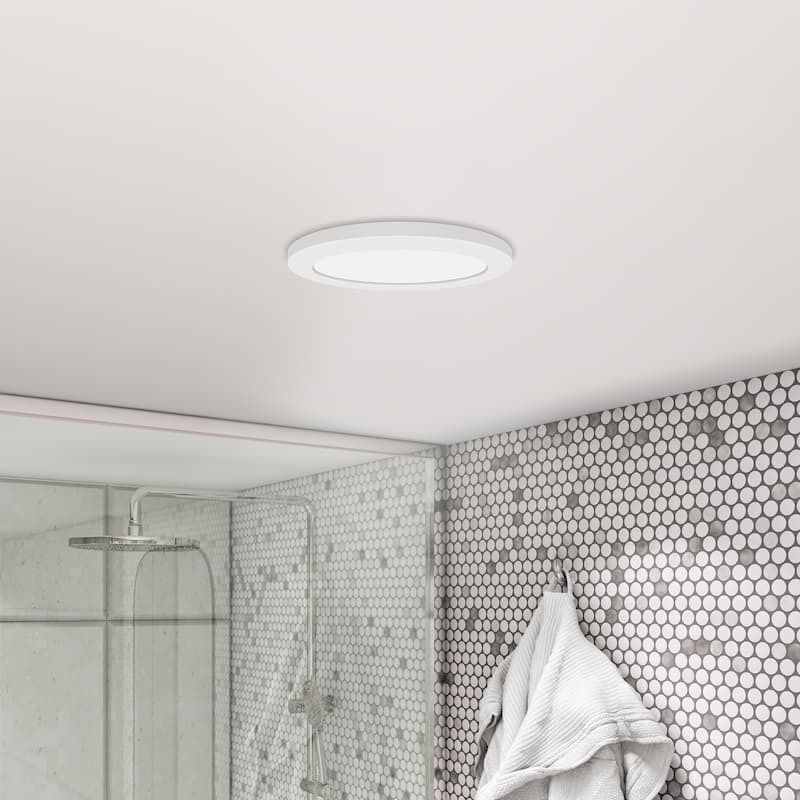 Access Lighting Disc 1-light Brushed Steel Small Round LED Flush Mount - Brushed Steel
