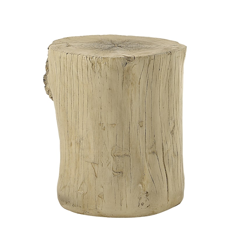 Environmental Friendly Cement Accent Table with Fixed Table Top in Natural Brown