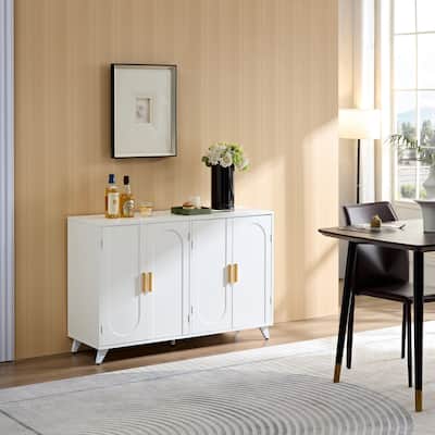 With 4 doors and removable shelves, for dining room,Sideboard Buffet cabinet