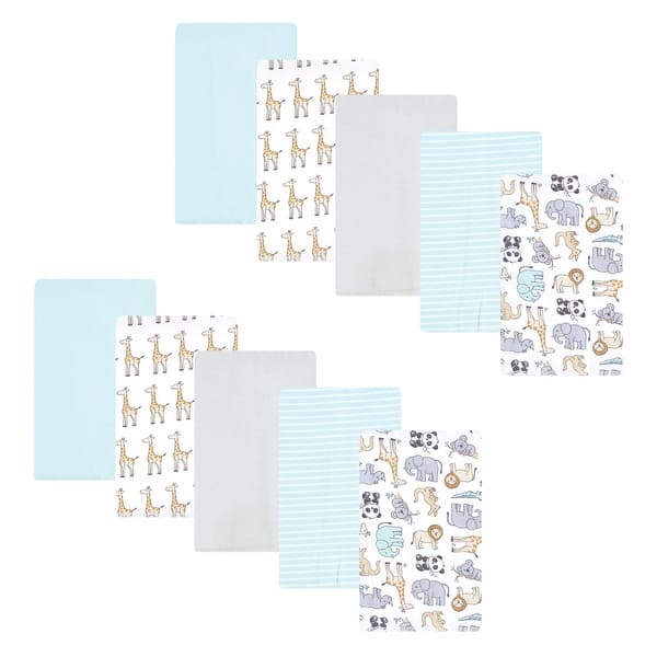 slide 1 of 1, Hudson Baby Flannel Burp Cloth 10pk, Kangaroo, One Size - Kangaroo 10 Pack - One Size One Size - Kangaroo 10 Pack