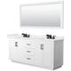 Option White / White Quartz Top / Matte Black Hardware