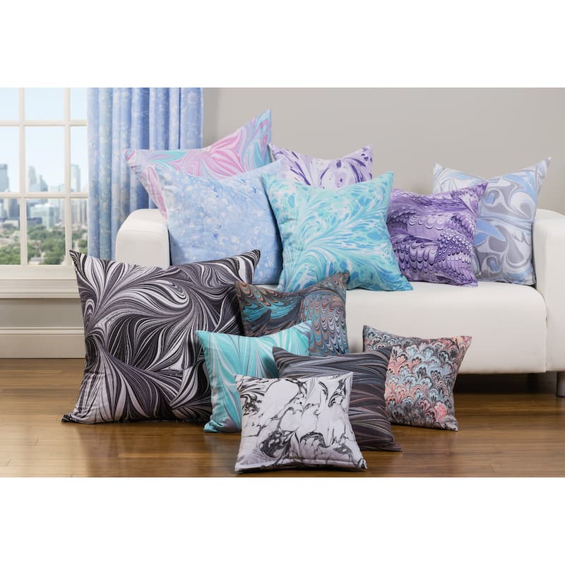 The Art of Marbling Aftershock Designer Throw Pillow