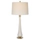 preview thumbnail 1 of 3, Uttermost Marille Ivory Stone Table Lamp - 16"x35.5"x16"