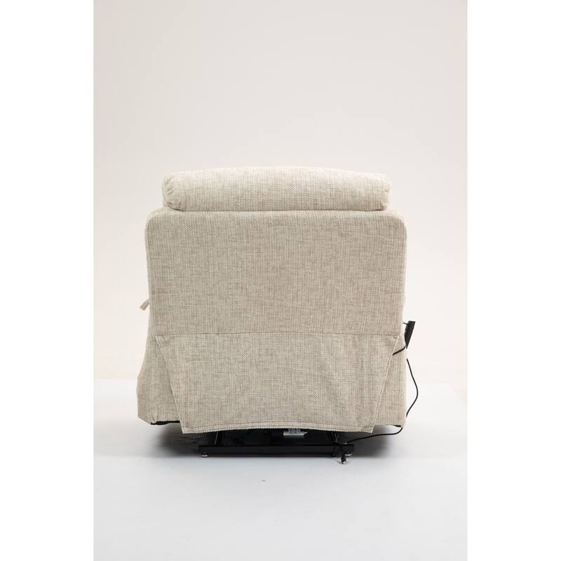 Power Lift Chair with Massage & Heat, Dual OKIN Motors Heavy Duty Recliner, Lounge Chair with Side Pockets & 2 Cup Holders