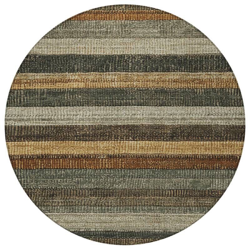 HomeRoots Striped Transitional Rectangle Outdoor Rug