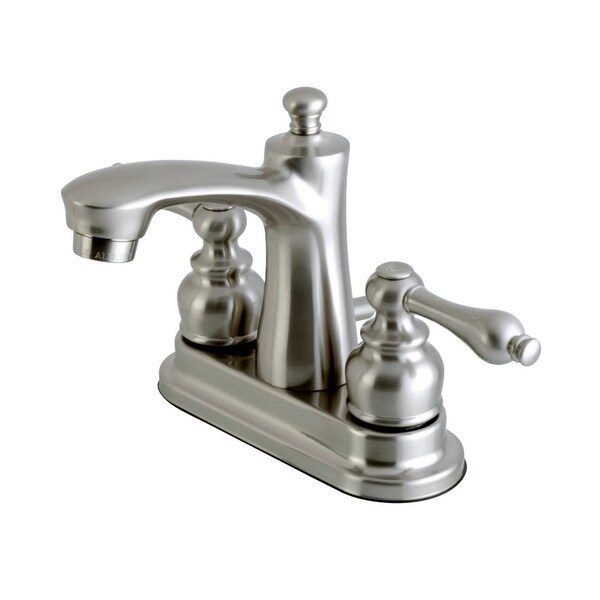 Kingston Brass FB762.AL Victorian 1.2 GPM Centerset Bathroom Faucet with Pop-Up Drain Assembly and Metal Handles