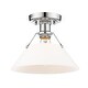 preview thumbnail 2 of 0, Yep by Golden Lighting Orwell 1-light Flush Mount in Chrome and Opal Glass - Silver