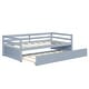 preview thumbnail 3 of 40, Costway Twin Size Trundle Daybed Wooden Slat Support Mattress Platform