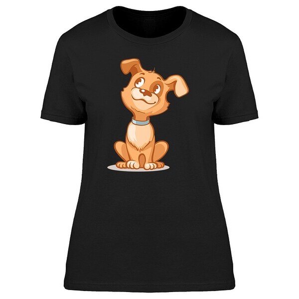 Shop Cute Cartoon Dog Sitting Tee Women S Image By Shutterstock Overstock 27958562,Dragon Horns Drawing Side View