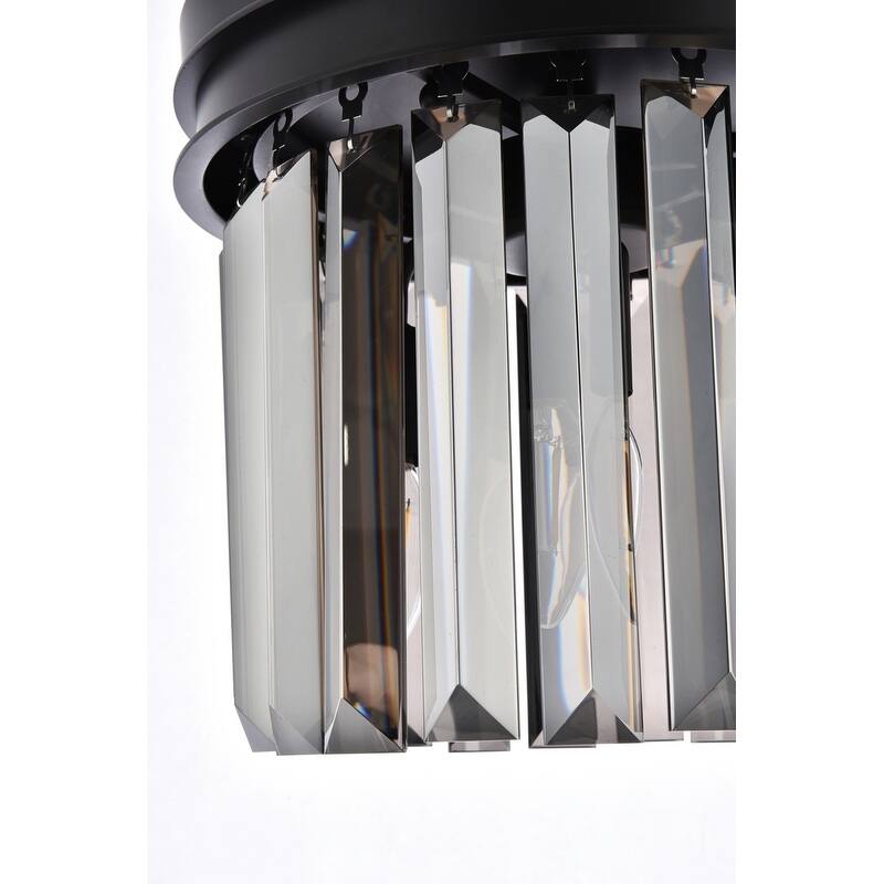 Royce Edge 3-Light Matte Black Flush Mount