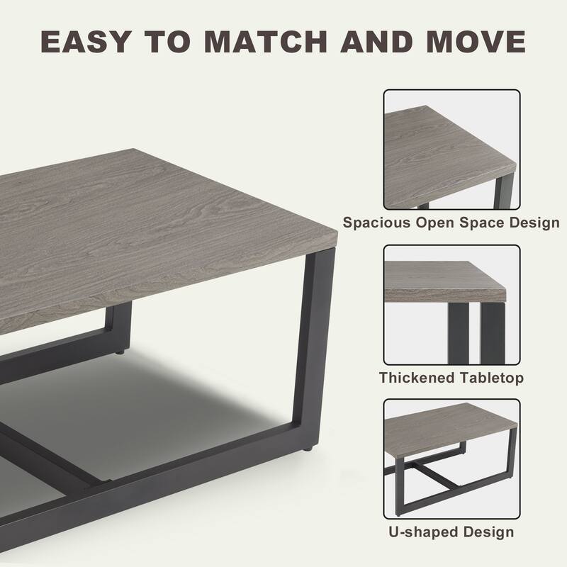 Patio Coffee Table Outdoor Metal Steel Table