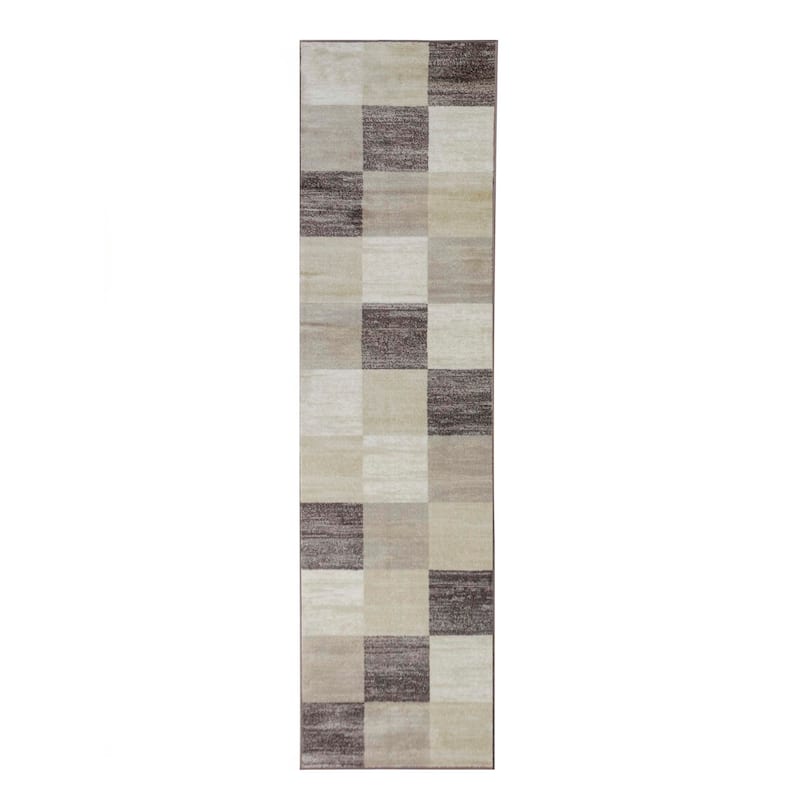 Contemporary Block Tile Indoor Area Rug or Runner by Superior