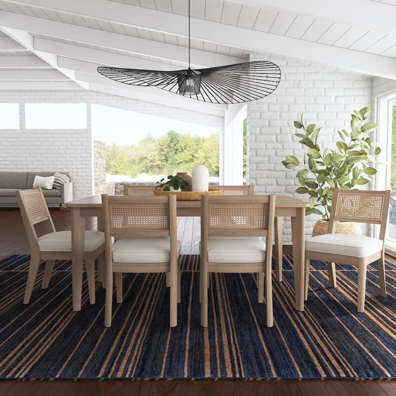 Brentwood 7-Piece Brown Wood Rectangle Dining Set by Homestyles