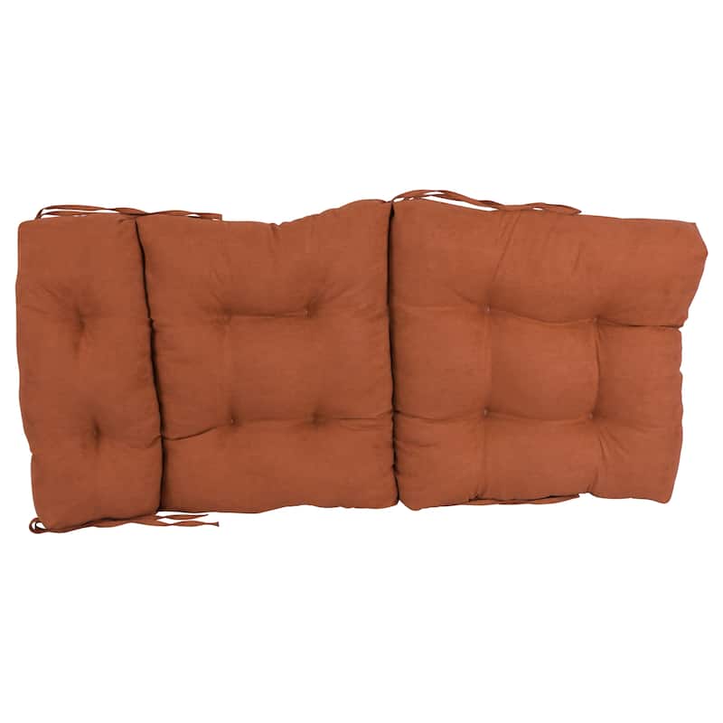 Multi-section Tufted Indoor Microsuede Seat/Back Chair Cushion (Multiple Sizes)
