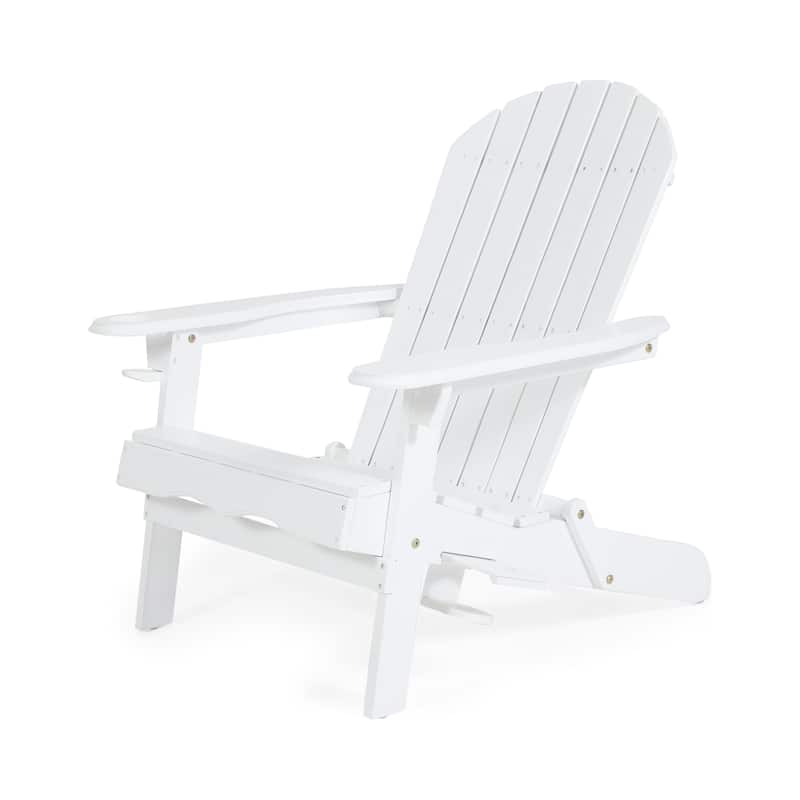Bellwood Acacia Wood Folding Adirondack Chair by Christopher Knight Home - White