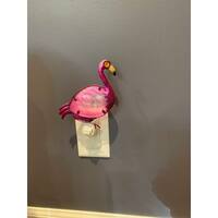 CoTa Global Glass Art Night Light, Plug in Decorative Lamp - Flamingo