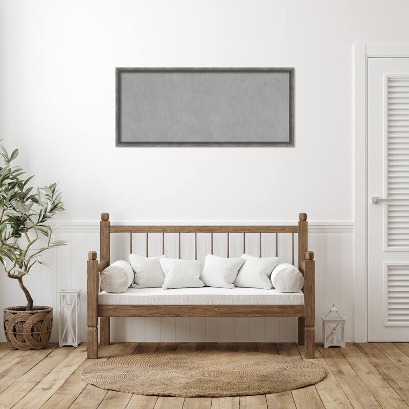 Amanti Art Burnished Concrete Narrow Framed Magnetic Board