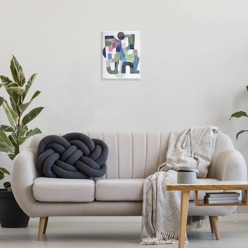 Stupell Retro Geometrics on Grey Wall Plaque Art Design By Coco Good