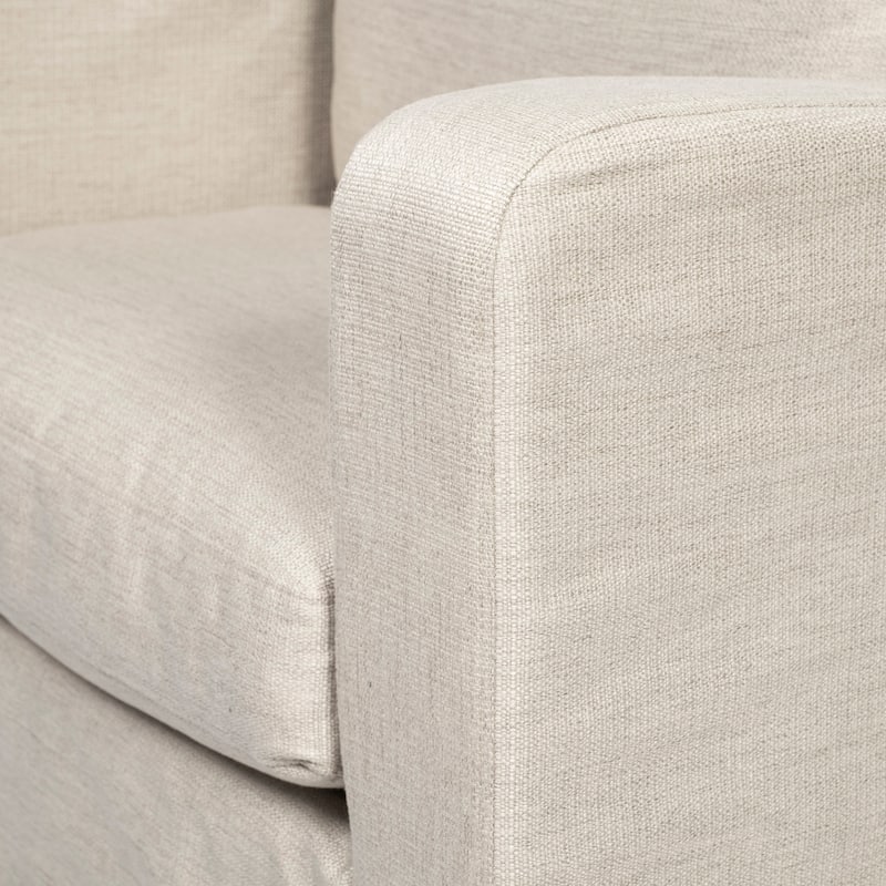 Denly III Beige Slipcover Upholstered Arm Chair