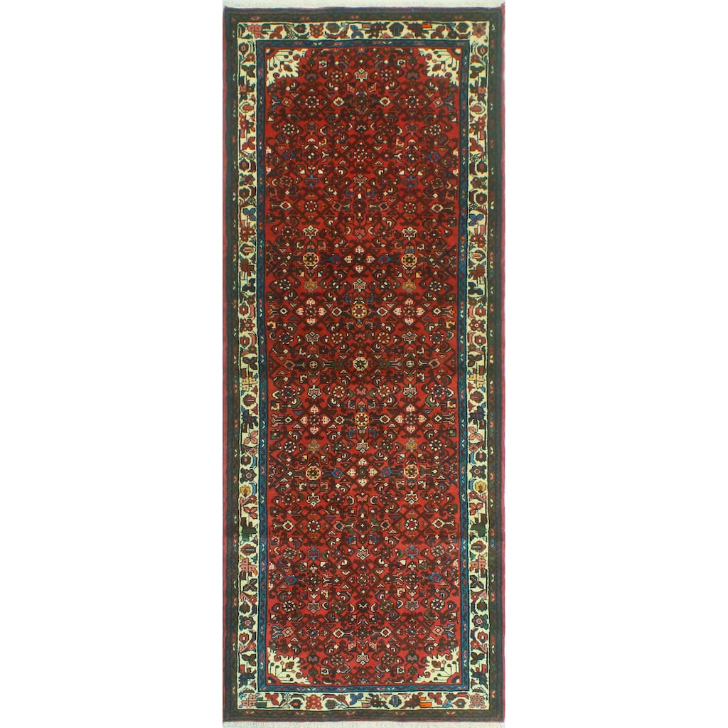 Noori Rug Fine Vintage Distressed Amayr Rust/Ivory Runner - 3'4" x 9'1"